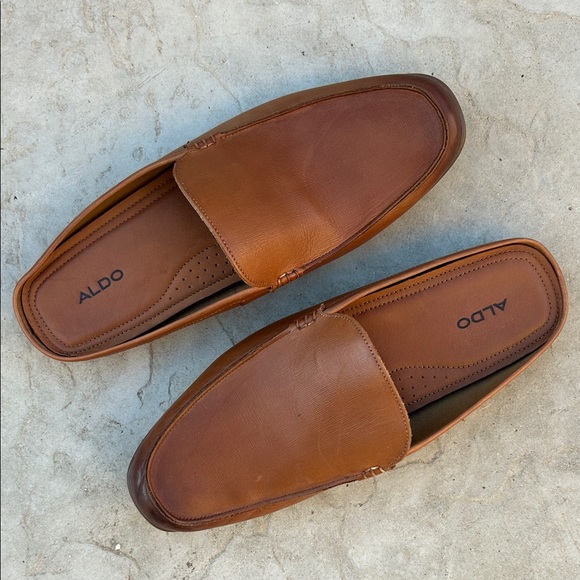 Aldo Other - Aldo Men's Tan Leather Slip-Ons